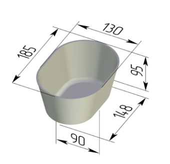 Форма для хлеба 185 х 130 х 95мм Spika 10-1 овал в ШефСтор (chefstore.ru)